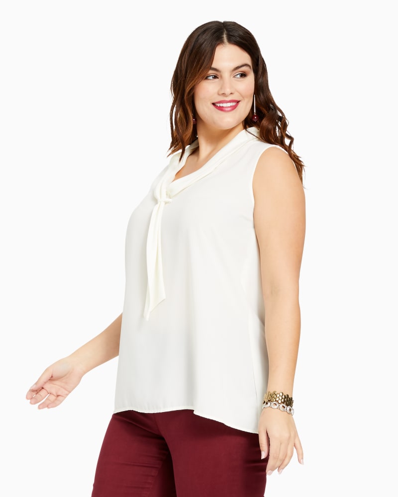 Side of plus size Antonella Tie Neck Top by Meera Lane | Dia&Co | dia_product_style_image_id:117720
